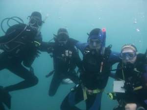 The gang posing for a quick photo on our last dive 