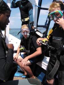 Corey and Mitchel learning to Dive