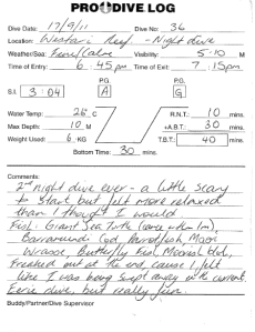 Wistari Reef Night Dive Dive 4 on 17/09/2011